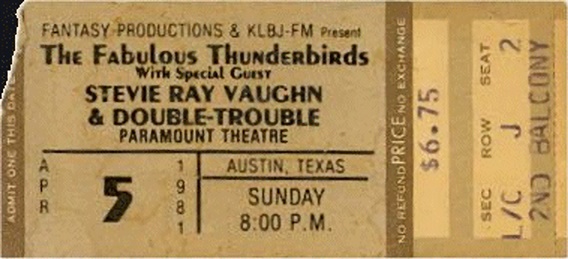 1981 Double Trouble Ticket Stub