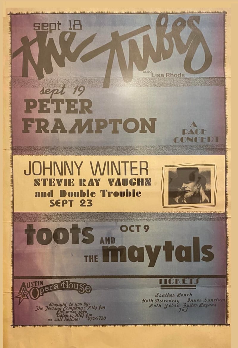 Early Stevie Ray Vaughan and Double Trouble Gig Poster