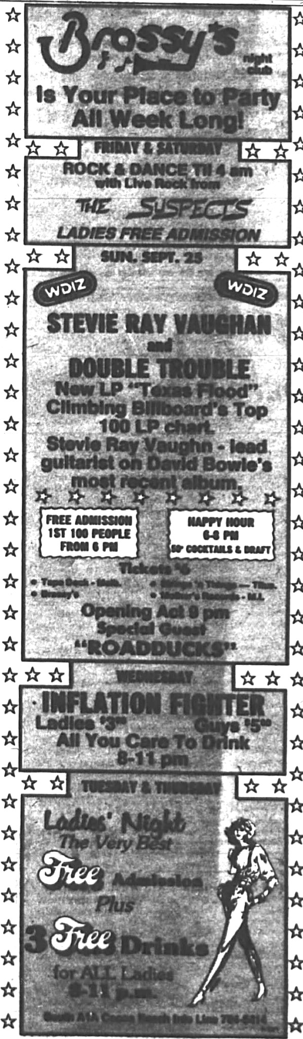 Texas Flood Tour Newspaper Advert