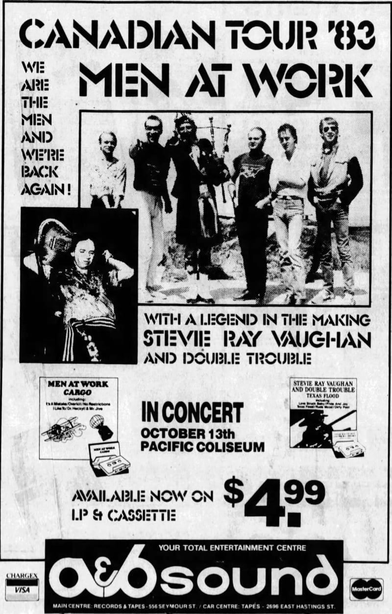 Texas Flood Tour Newspaper Advert