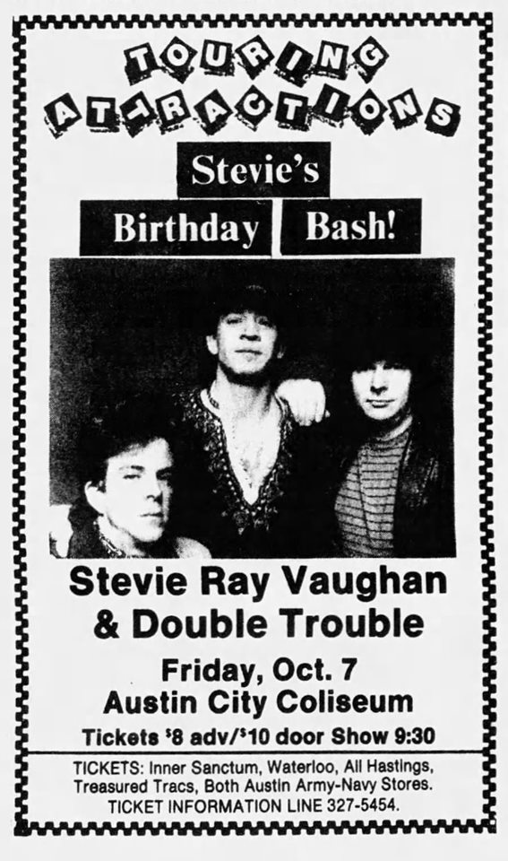 Texas Flood Tour Newspaper Advert