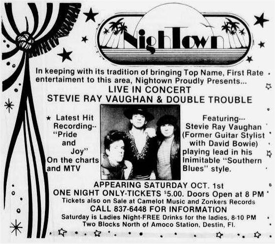 Texas Flood Tour Newspaper Advert