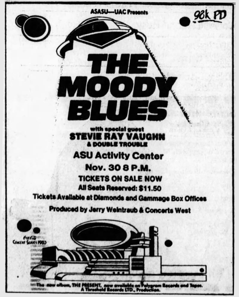 Texas Flood Tour Newspaper Advert