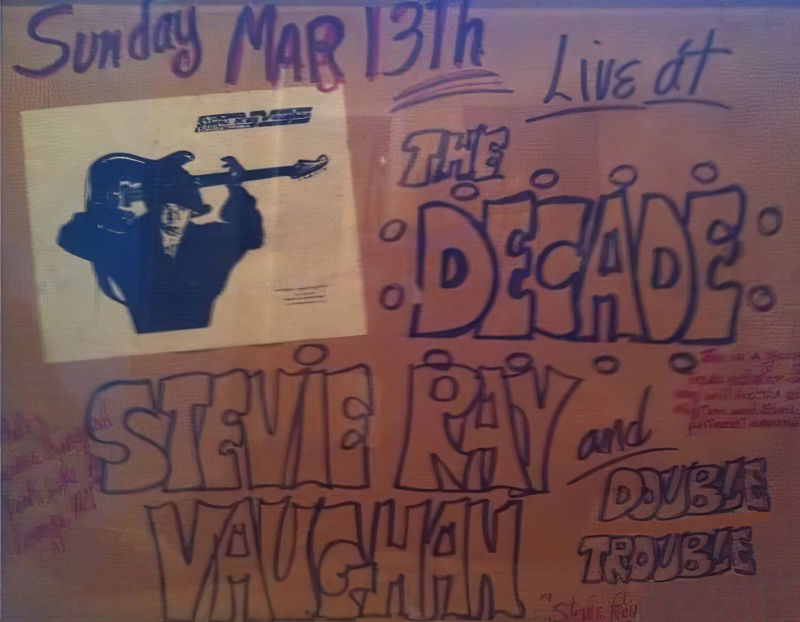 arly Stevie Ray Vaughan and Double Trouble Gig Poster