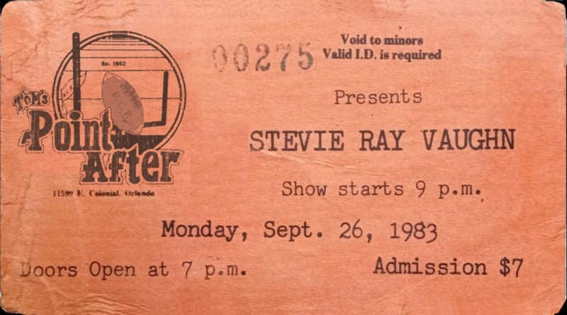 Texas Flood Tour Ticket Stub