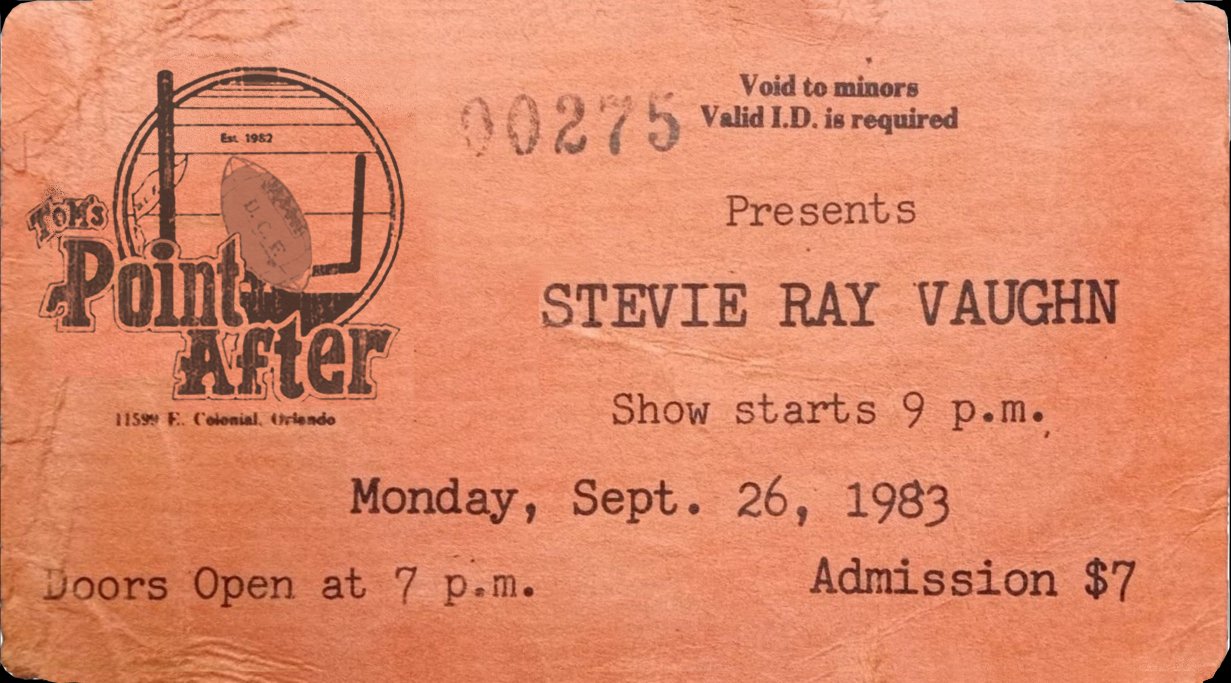 Texas Flood Tour Ticket Stub