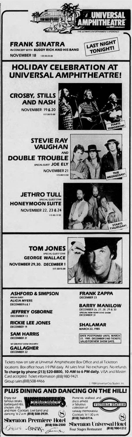 Couldn't Stand the Weather Tour Newspaper Advert