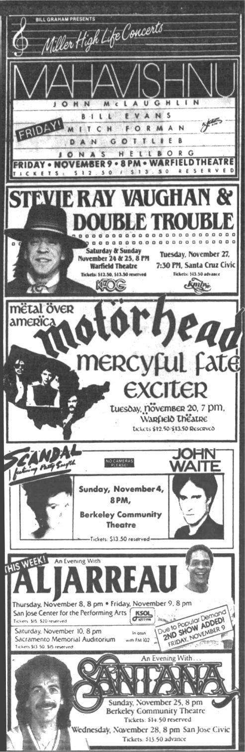 Couldn't Stand the Weather Tour Newspaper Advert