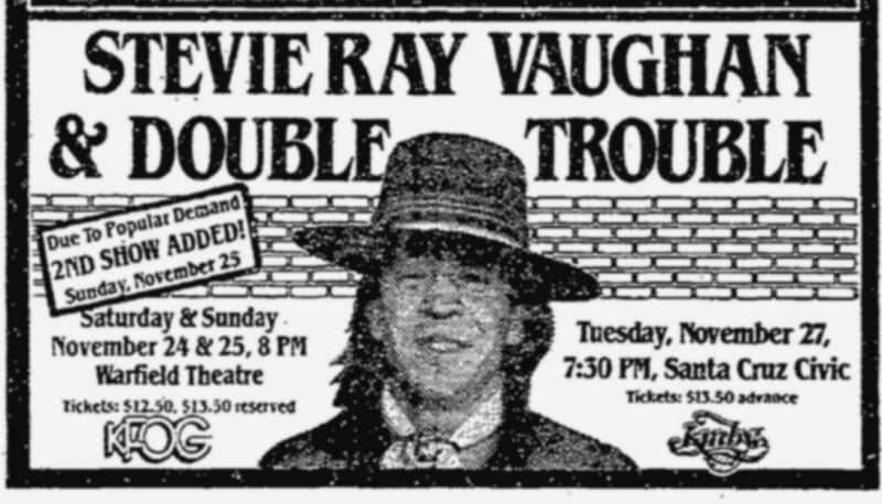Couldn't Stand the Weather Tour Newspaper Advert