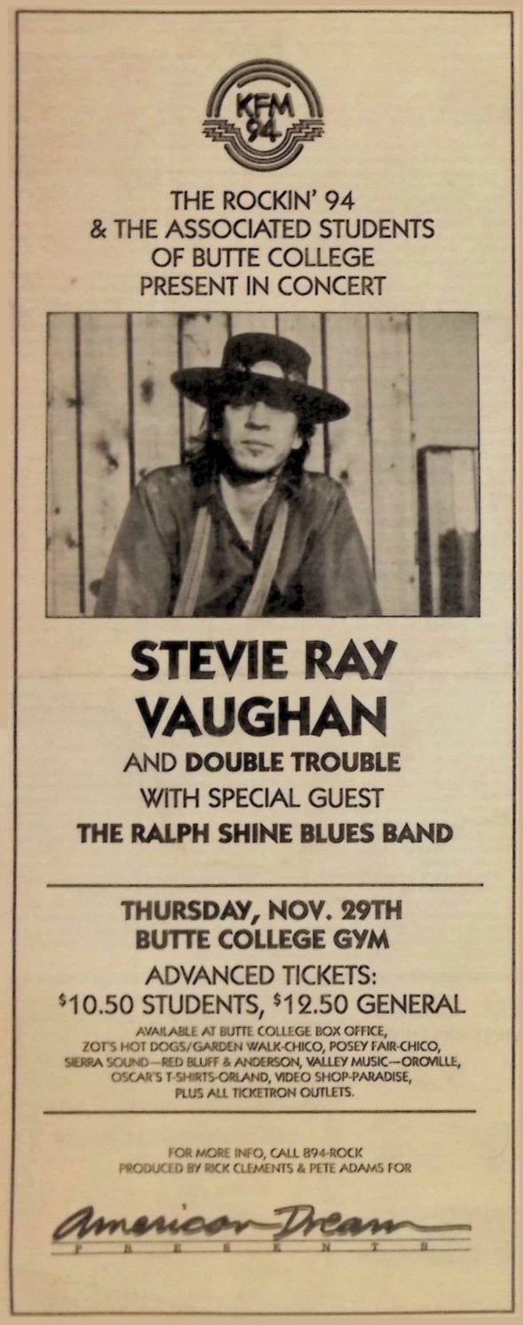 Couldn't Stand the Weather Tour Newspaper Advert