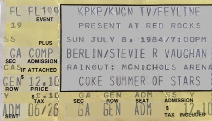 Couldn't Stand the Weather Tour Ticket Stub