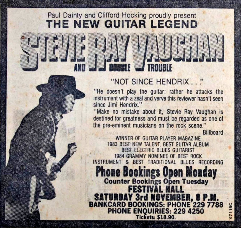 Couldn't Stand the Weather Tour Newspaper Advert
