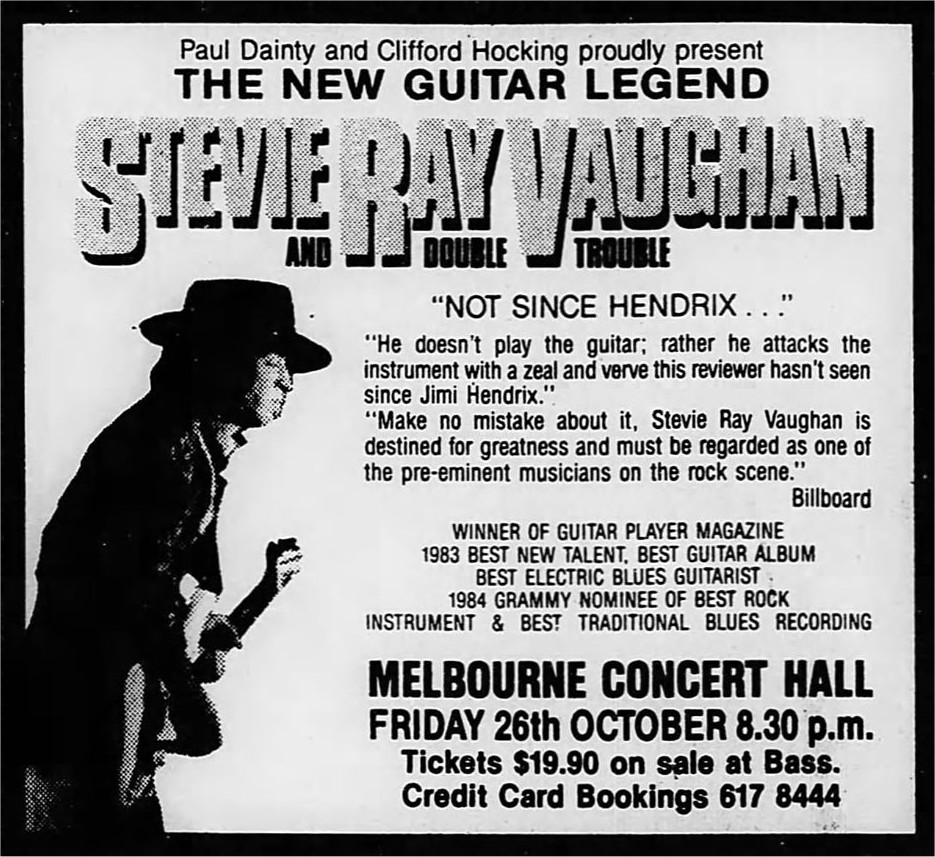 Couldn't Stand the Weather Tour Newspaper Advert