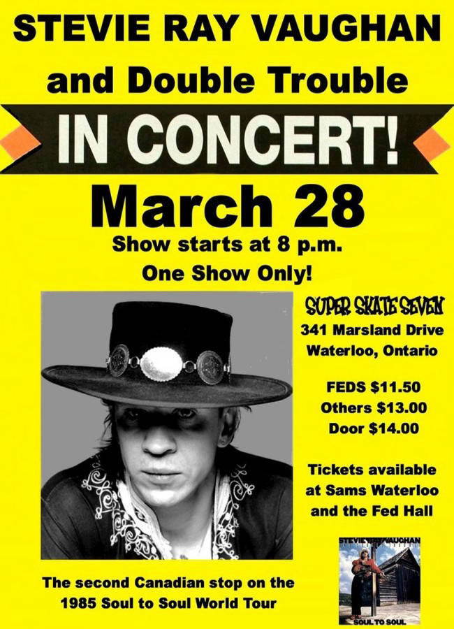 Fake Stevie Ray Vaughan Concert Poster