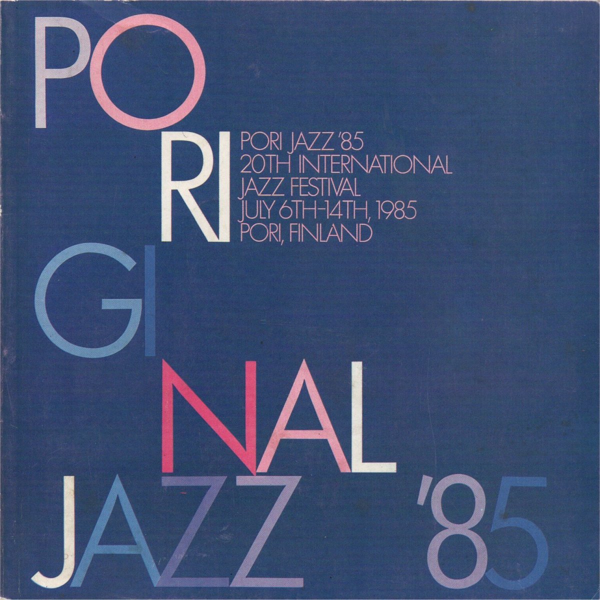 Stevie Ray Vaughan Pori Jazz Festival 1985 Programme