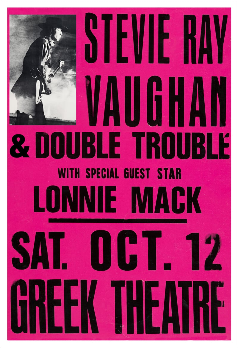 Fake Stevie Ray Vaughan Concert Poster