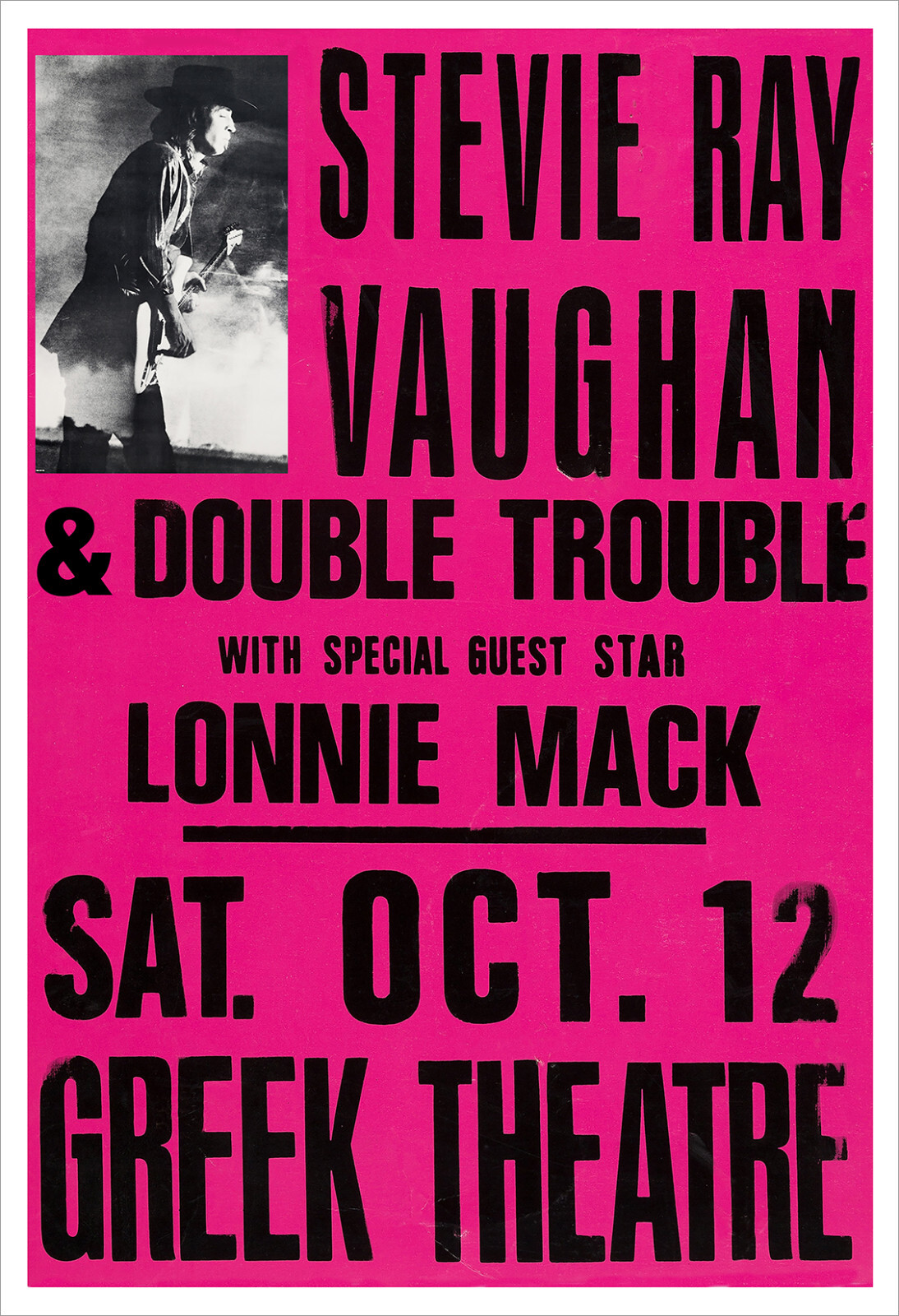 Fake Stevie Ray Vaughan Concert Poster
