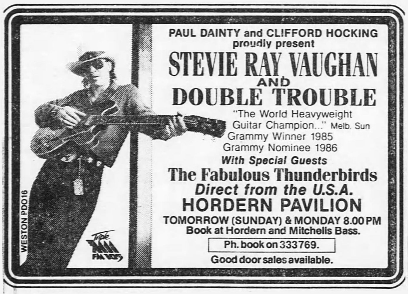 Soul to Soul Tour Newspaper Advert