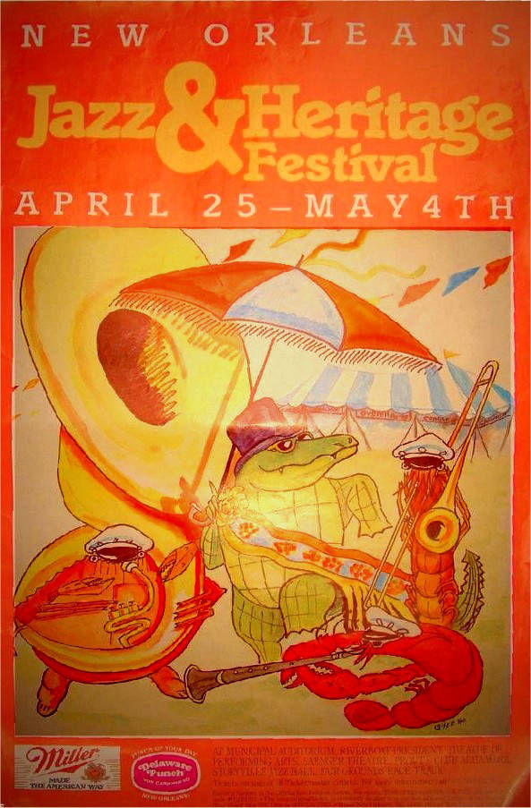 1986 New Orleans Jazz Festival Poster
