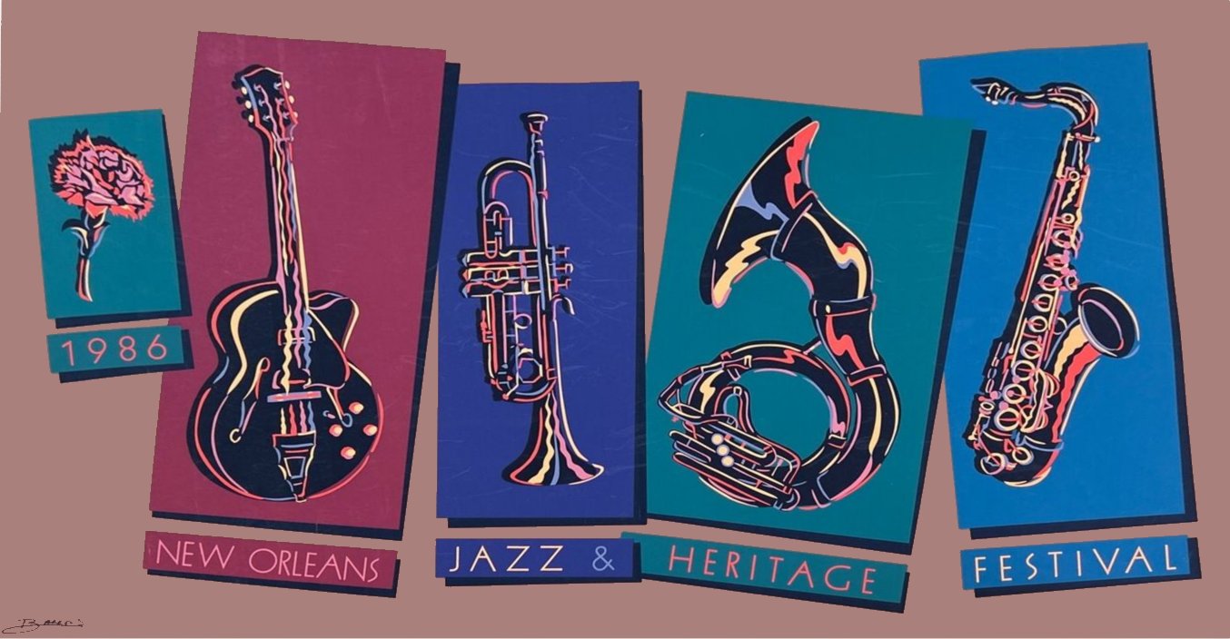 1986 New Orleans Jazz Festival Poster