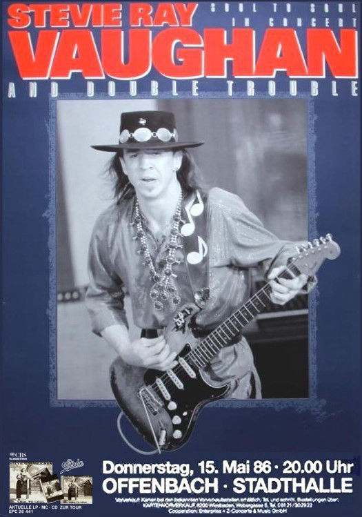 Stevie Ray Vaughan Rescheduled Gig Poster