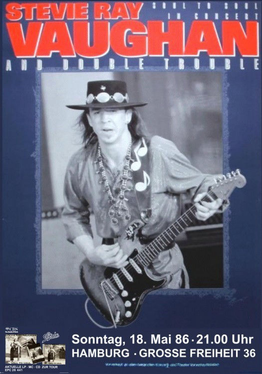 Stevie Ray Vaughan Rescheduled Gig Poster