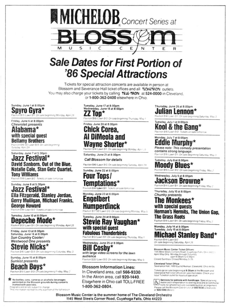 Soul to Soul Tour Newspaper Advert