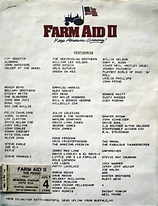 Farm Aid II 4th July 1986