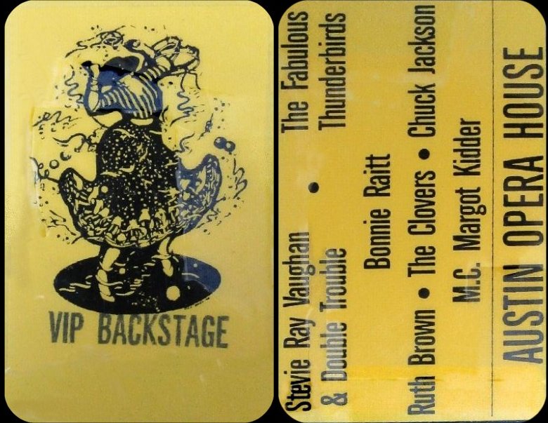1988 R & B Benefit Concert Backstage Pass