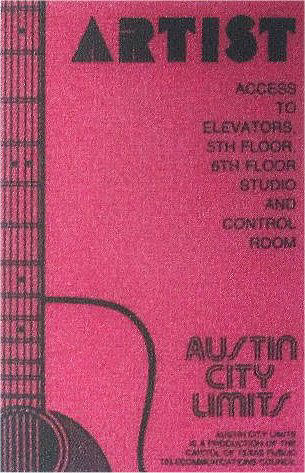 Austin City Limits 1989 Artist's Pass