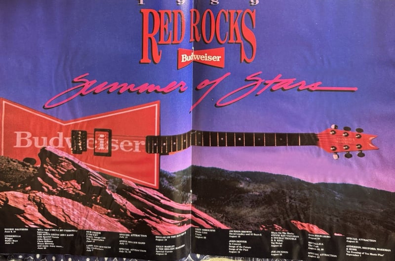1989 Red Rocks Festival Programme