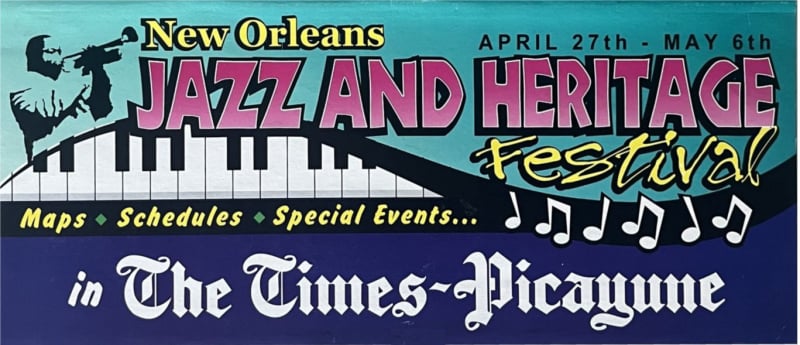 1990 Times Picayune Flyer for the New Orleans Jazz Fesitval