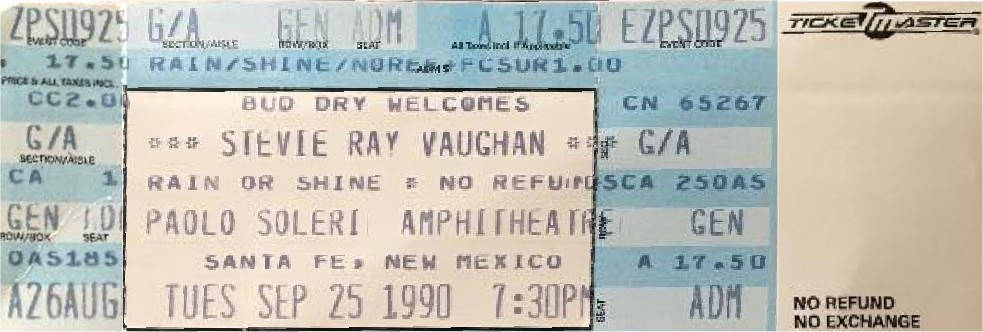 Stevie Ray Vaughan Cancelled Gig