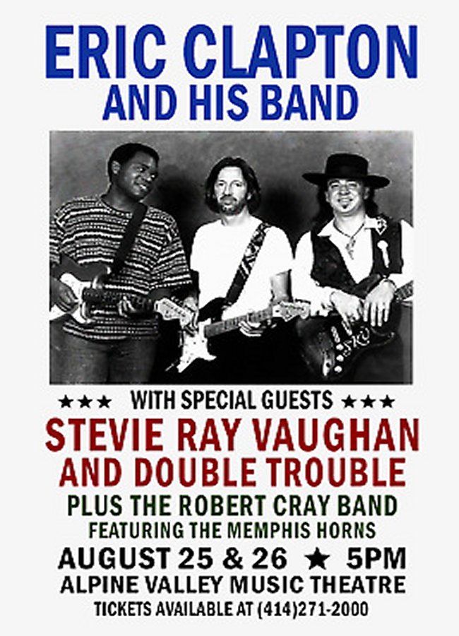 Stevie Ray Vaughan Fake Concert Poster