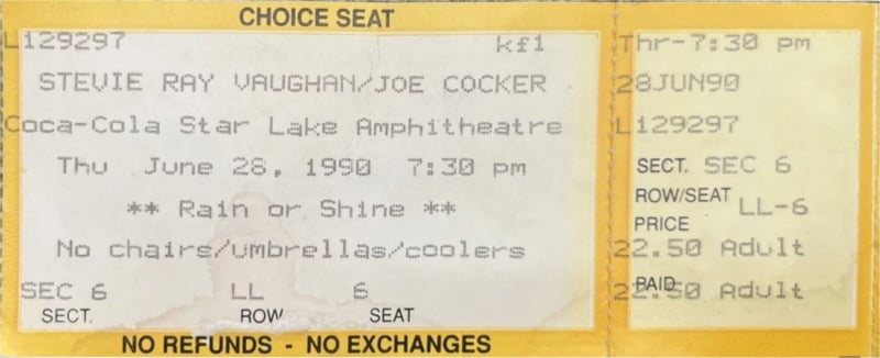 In Step Tour Ticket Stub