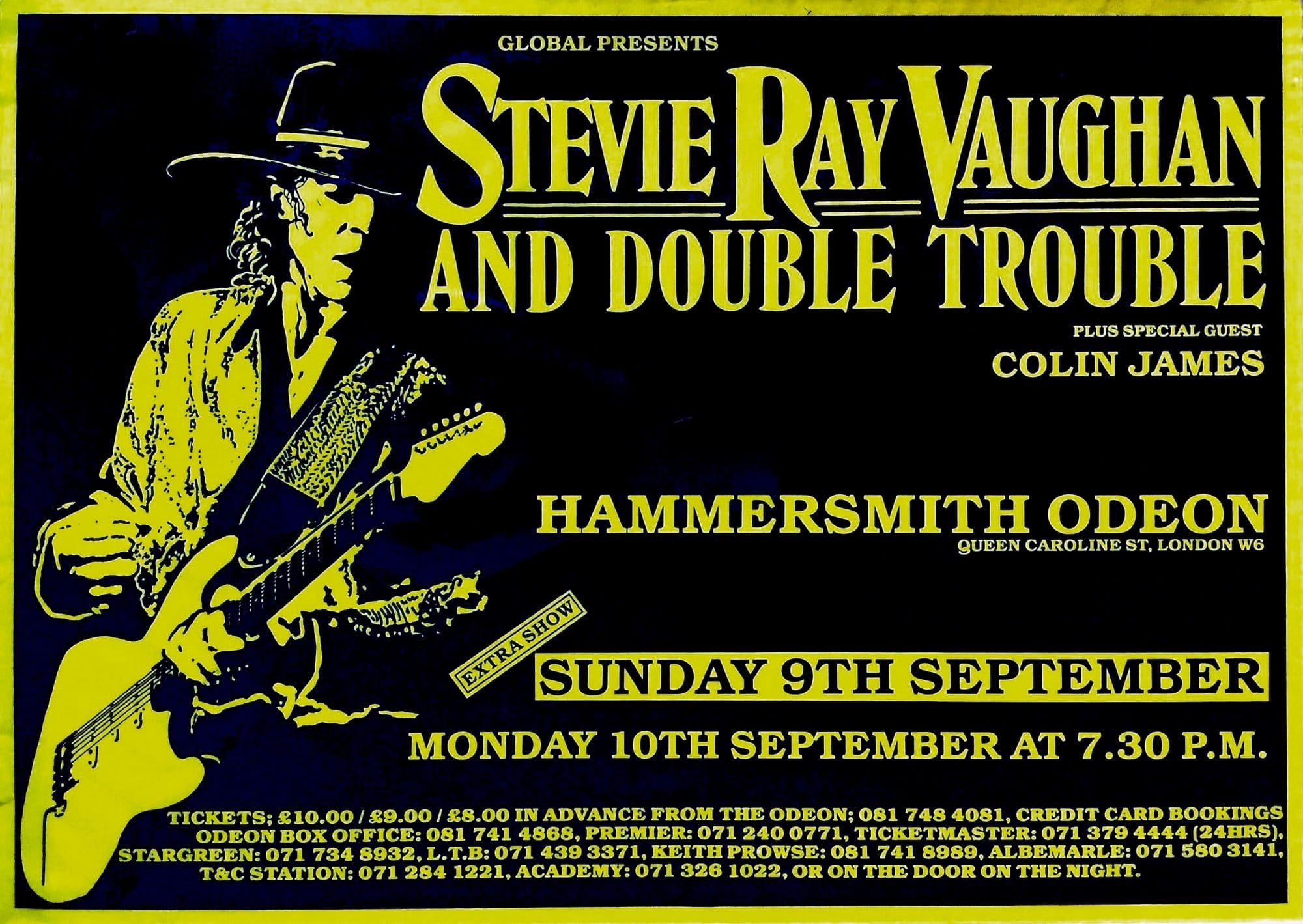 Stevie Ray Vaughan Cancelled Gig Poster