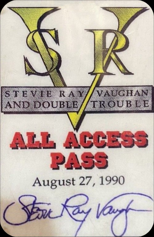 Stevie Ray Vaughan Fake Tour Pass