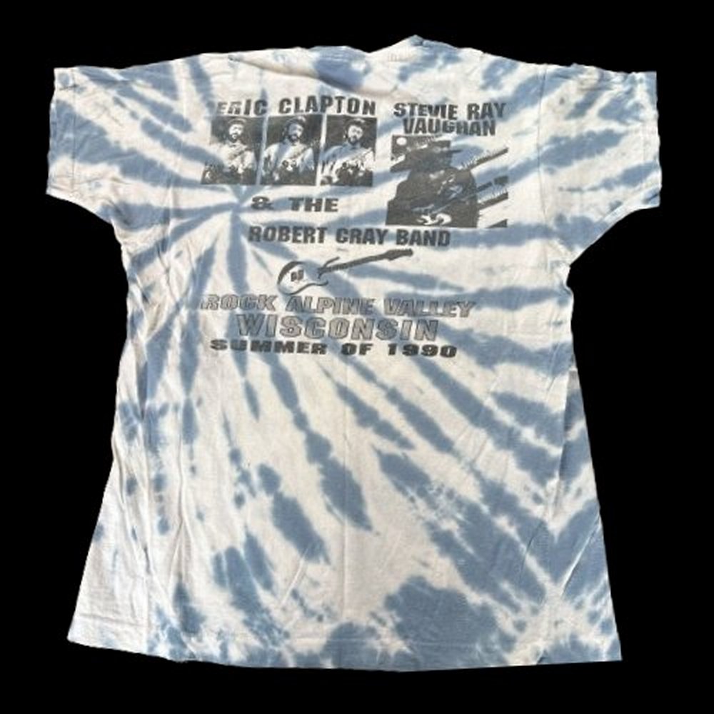 Stevie Ray Vaughan 1990 Alpine Valley T-Shirt Eric Clapton