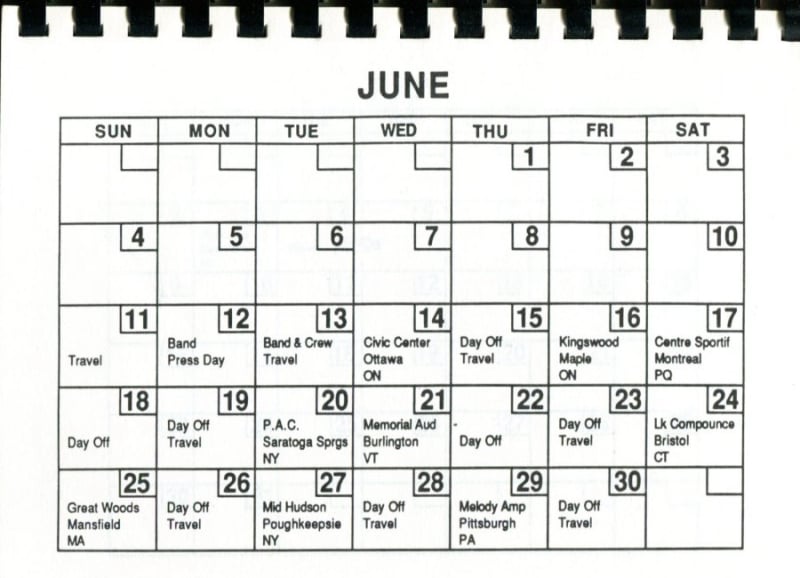 In Step Tour Itinerary