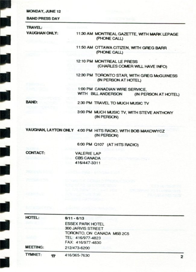 In Step Tour Itinerary