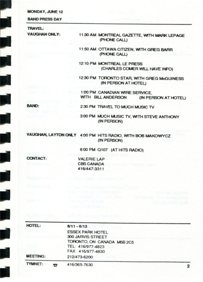 In Step Tour Itinerary