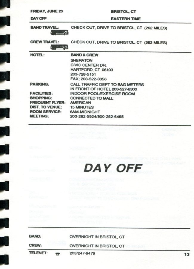 In Step Tour Itinerary