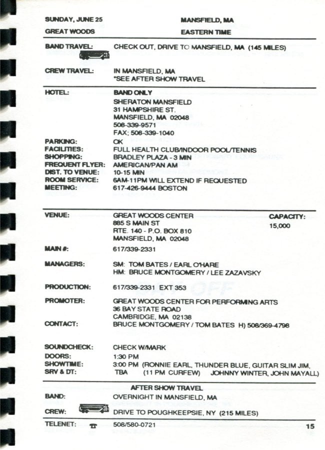 In Step Tour Itinerary