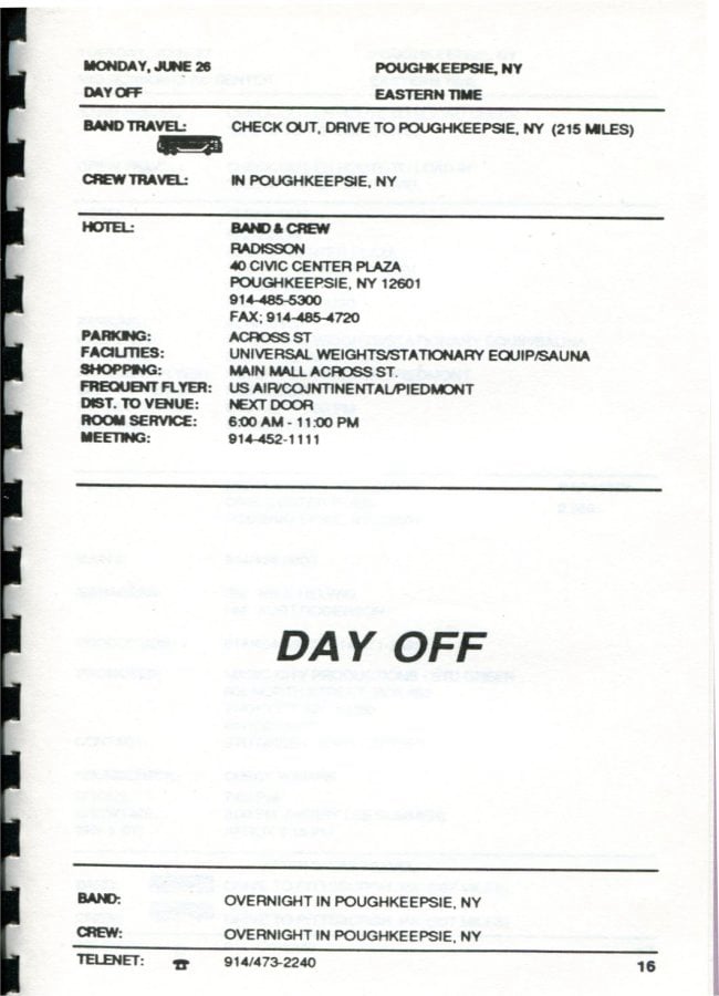 In Step Tour Itinerary