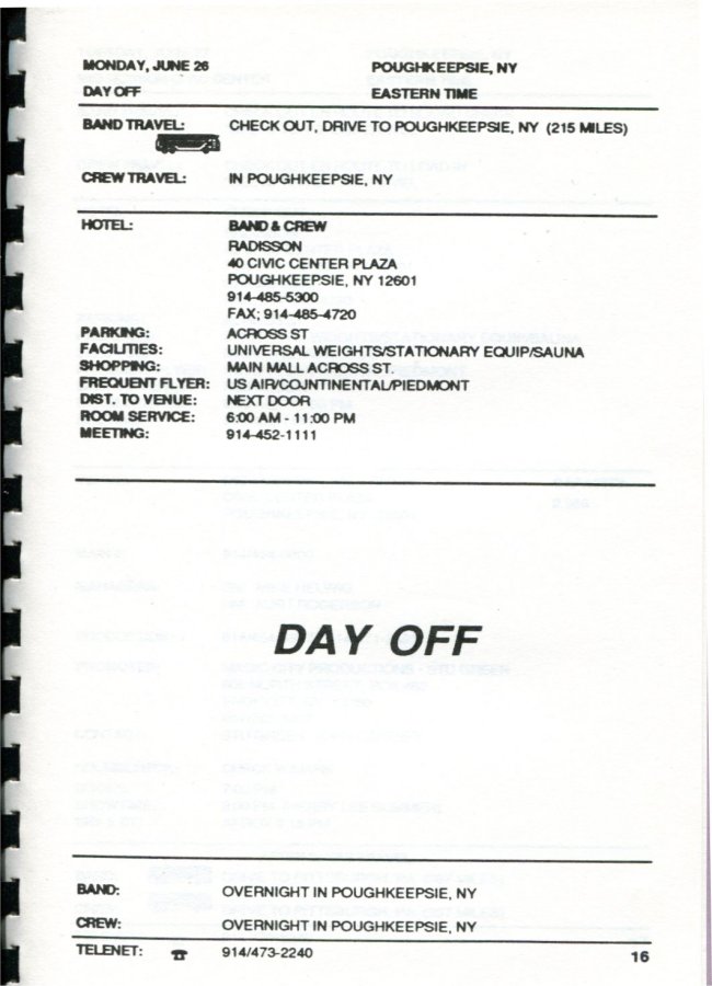 In Step Tour Itinerary