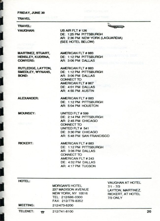 In Step Tour Itinerary