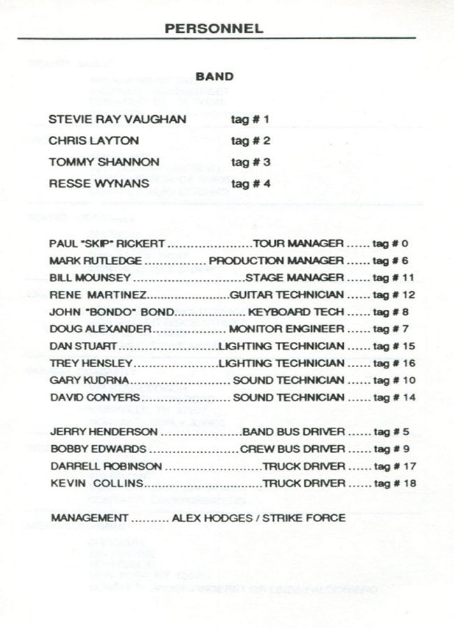 In Step Tour Itinerary