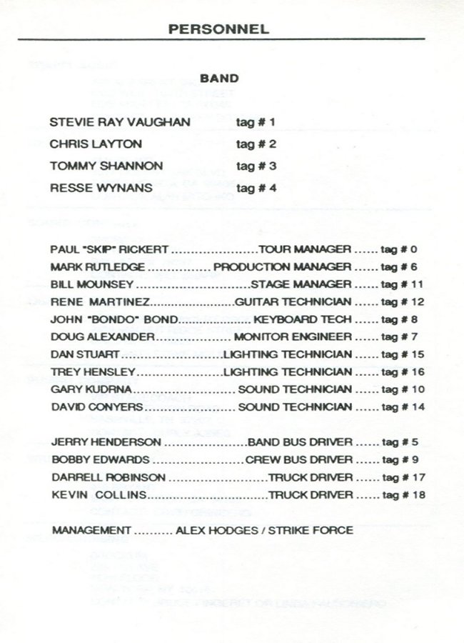 In Step Tour Itinerary