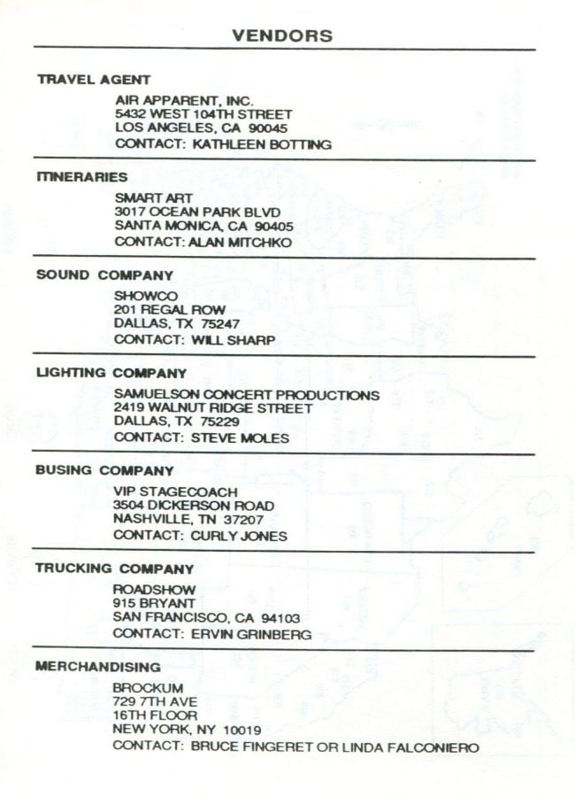 In Step Tour Itinerary